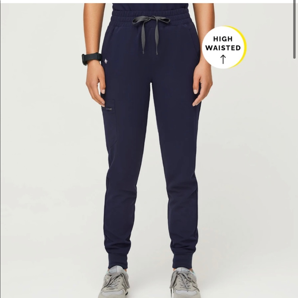 FIGS Navy High Waisted Zamora™ Jogger Scrub Pants